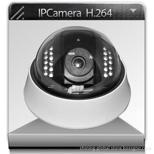 H.264 Dome IP Camera with IR-cut, Support Night Vision